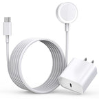 Fast Charger for Apple Watch Charger, USB C 20W iPhone Watch Charger Plug Adapter & Long 6.6FT iWatch Portable Wireless Fast Charging Cable Cord Compatible with Apple Watch Series 9/8/7/SE/6/5/4/3/2/1
