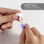 Magnetic Anti-Lost Straps for AirPods,4 Pack Ultra Strong Magnetic AirPods Strap Anti-Lost Neck Rope Cord,Soft Silicone Sports Lanyard Compatible with AirPods 1&2/ Pro /2nd/3rd(Pink+Purple+Blue+White)
