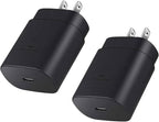 USB Type C Charger Block, 25W Fast Charging Block for Samsung Galaxy S25 S24 Ultra S23 S22 S21 S20 Note20 / iPhone 17 16 15 14 13 Pro Max, Super Fast Wall Charger Plug Power Adapter, 2 Pack
