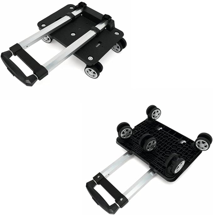 Backpack Trolley - 5 Wheels Folding Compact Lightweight Luggage Cart, Travel Trolley for Bags/Lunch Backpack/Golf Bag (5 Wheels)