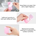 15 Pack Soap Sheets for Traveling, 300 Sheet Portable Soap Paper Disposable Hand Cleaner, Mini Scented Bath Slice Foaming Travel for Camping Outdoor Hiking Kids