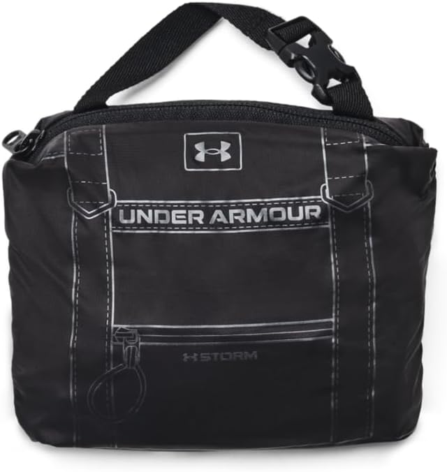 Under Armour Womens Studio Packable Tote Bag, (001) Black / / Metallic Gun Metal, One Size Fits Most