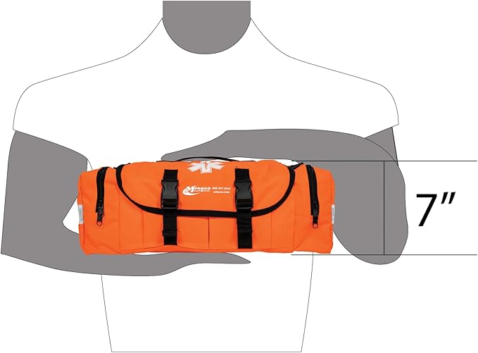 MFASCO Complete Emergency Response First Aid Kit Trauma Bag - 415 Piece Fully Stocked Supplies for Disaster Preparedness | For Business, Schools, Organizations, Groups, Home Safety (Reflective Orange)
