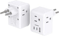 2 Pack Switzerland Travel Plug Adapter, Swiss Outlet Adapter with 3 Outlets 3 USB Charging Ports(2 USB C), Type J Power Adapter, Travel Essentials US to Switzerland, Rwanda, Liechtenstein