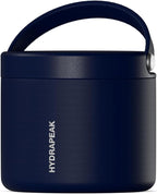 Hydrapeak 18oz Stainless Steel Vacuum Insulated Food Jar Kids for Hot and Cold Food, Wide Mouth Leak-Proof Soup Adults, 10 Hours 16 (Navy) (HP-Foodie18)