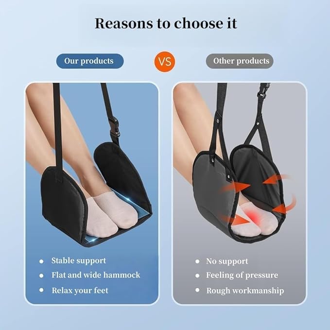 Airplane Footrest,Foot Hammock,Office Footrest,Foot Hammock for Airplane Travel Accessories,Plane Footrest