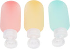 STOBAZA Leak-proof Lotion Sub Bottles and Shampoo Containers 3pcs 60ml Abs Flip-top Travel Refillable Toiletries Bottles for Travel and Personal Care