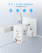 LENCENT South Africa Plug Adapter, Type M Adapter For South Africa with 4 American Outlets, 4 USB Ports(2 USB C), Type M Plug Converter for US to Bhutan Botswana Namibia Lesotho Nepal Sri Lanka