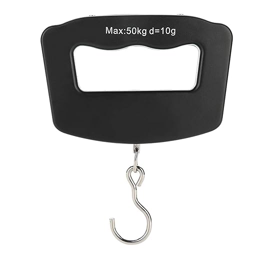 GOWENIC Portable Digital Fish Hook Scale, 50kg/10g Mini Electronic Hanging Weight Scale, Luggage for Travel Fishing