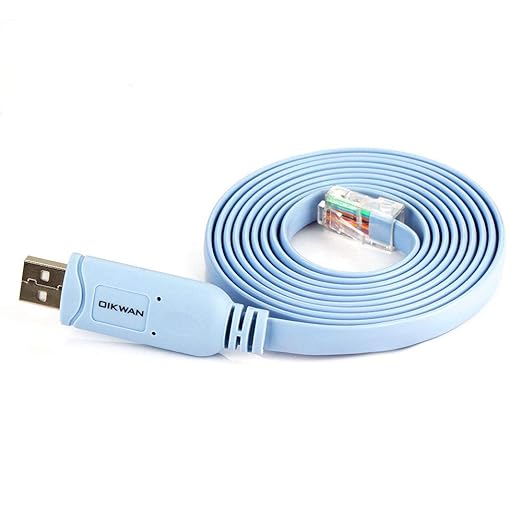 USB to RJ45 Console Cable 2pack, Essential Tool for Cisco, NETGEAR, Ubiquiti, LINKSYS, TP-Link Routers/Switches Connection, Compatible with Windows, Mac, Linux Laptops