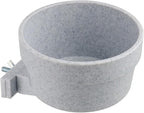 Lixit® Kennel Cage Food or Water Bowl - Non Spill Hanging Removable Dog Crate Bowls - Carrier Water Food Bowl for Dogs or Cats - Attaches to Cage for Convenient Feeding and Drinking (Gray, 40 Ounce)