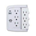 OSKOS 6 Outlets Wall Outlet with 2.4A USB Charger (1A1C), 500J Surge Protector, Wall Tap, 15A/120V/1800W Rotatable Outlets, UL Listed