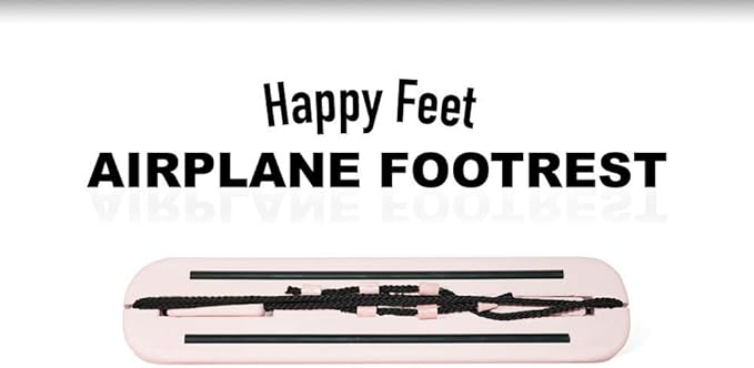 Airplane Travel Footrest, Portable, carryon Foot Rest Offers Economy Class Comfort for Legs and feet. Height Adjustable. Helps Prevent Leg Cramps, Swelling and Back Problems on Long Flights.