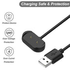 Charger for Amazfit Bip 5/3, T-Rex Pro, GTS 4 Mini, GTS 2/2e, GTR 2/2e, 2 GTR Mini Smart Watch - Replacement Magnetic Charging Cable (2-Pack, 1m/3.3ft)