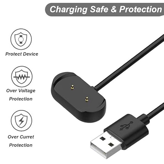 Charger for Amazfit Bip 5, Bip 3 Pro, BIP U Pro, T-Rex Pro, GTS 4 Mini, GTS 2 Mini, GTS 2e, GTS 2, GTR 2e, GTR 2, GTR Mini Smart Watch - Replacement Magnetic Charging Cable (3.3ft/1m)