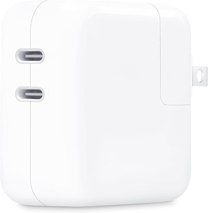 Apple 35W Dual USB-C Port Power Adapter: Fast and Convenient Charging, Type C Wall Charger
