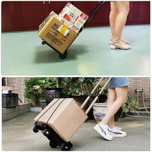 Foldable Heavy Duty Hand Truck & Luggage Cart Versatile Trolley for Shopping Travel Camping s & Garden Use Backpack Design for Easy Mobility