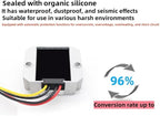 DC-DC (15V-32V) 120W 10A 24V to 12V Buck Converter, Power Transformer, Voltage Regulator IP68 Waterproof Module for Scooters, Cars, Trucks