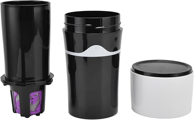 Portable Drip Coffee Maker Travelling Drip Coffee Machine K Cup Coffee Machine Capsules Drip Coffee Machine Portable Coffee Maker for Travel Camping(Black and white)