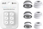 Premium Multi-Flange Eartips for Galaxy Buds3 Pro (White, Mixed(SML)) – Always Fits, Never Slips