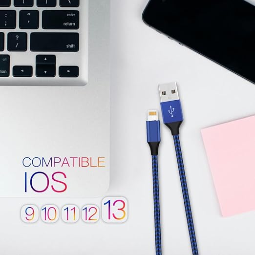 iPhone Charger [Apple MFi Certified] Lightning Cable 6PACK-3/3/6/6/6/10 FT Nylon Braided iPhone Charger Cord High Speed Cord for iPhone 14/13/12/11 Pro Max/XS MAX/XR/XS/X/8/7/Plus/6S/6/iPad