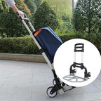 Foldable Portable Hand Truck Lightweight Collapsible Trolley Cart for Luggage Shopping & Travel Ideal for Home Use & Easy Transport