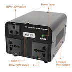 Yinleader 800W Voltage Converter Step Up 110V-120V to 220V-240V & Step Down 220V-240V to 110V-120V Power Transformer w/US Power Cord,Circuit Breaker Protection (VTUS-800)