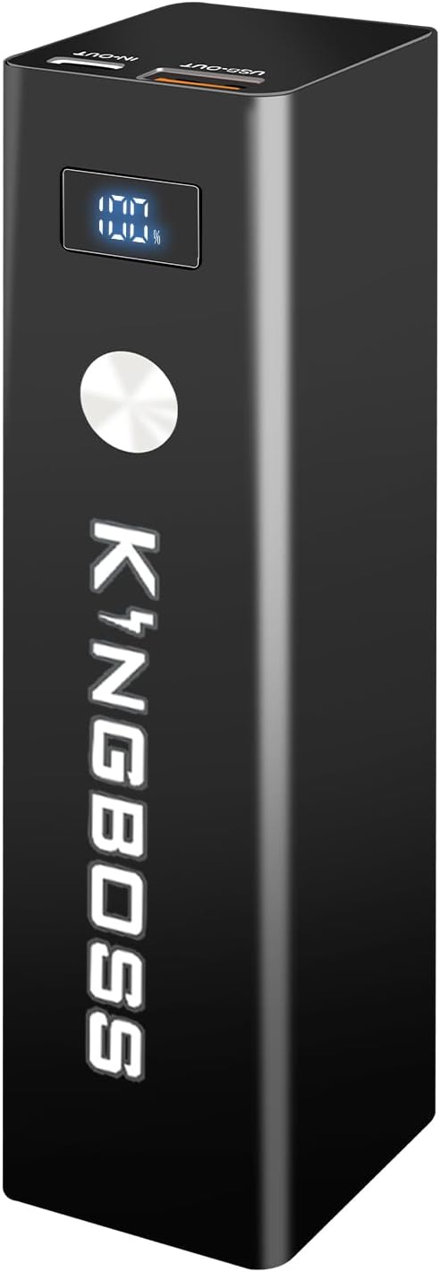 Kingboss 15000mAh LiFePO4 Power Bank, Small Portable Charger with Digital Display, 22.5W PD & USB-C Fast Charging, Dual Input/Output Backup Battery for Phone Travel Backup, Tablet, Watches, Headphone