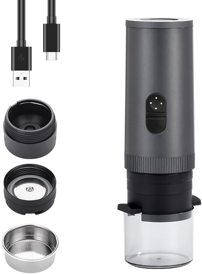 3-in-1 Portable Espresso Machine with Self-Heating, 20 BAR Pressure, 7800mAh Battery – Compact Travel Coffee Maker for Capsules, Ground Coffee & Iced Brew, Perfect for Camping, Hiking, Office
