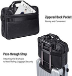 seyfocnia Men's Business Travel Briefcase Leather Handmade Messenger Bags Laptop Bag