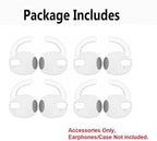 4 Pairs Galaxy Buds3 Ear Hook Cover Grip Tip Anti Slip Wing Accessories Compatible with Samsung Galaxy Buds 3,White 804w4