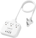 South Africa Plug Adapter, Type M Adapter for South Africa with 3 AC Outlets & 4 USB Ports(2 USB C 4.2A), 3FT Extension Cord, Africa Travel Essentials for USA to South Africa Namibia Nepal Malaysi