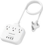 South Africa Plug Adapter, Type M Adapter for South Africa with 3 AC Outlets & 4 USB Ports(2 USB C 4.2A), 3FT Extension Cord, Africa Travel Essentials for USA to South Africa Namibia Nepal Malaysi