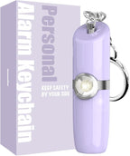 Securityman Personal Alarms for Women | Safety Alarm Keychain (Loud 130dB Siren and SOS Strobe Light) Everyday Self Defense Security Alarm Protection Device (Purple)