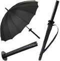 Samurai Umbrella Creative Semi-Automatic Katana,Gifts For Cosplay Decoration. Windproof Outdoor Umbrella.Sun Protection Umbrella Black.