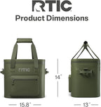 RTIC Ultra-Tough Soft Cooler Pro, Insulated, Waterproof, Leak Proof, Portable Floating Bag for Beverage, Drink, Lunch, Outdoor, Beach, Car, Camping, Picnic, Fishing, Boat