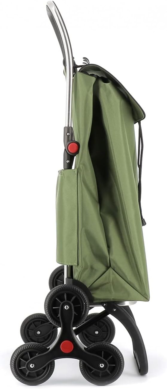 Rolser I-Max MF 6 Wheel Stair Climber Foldable Shopping Trolley - Kaki