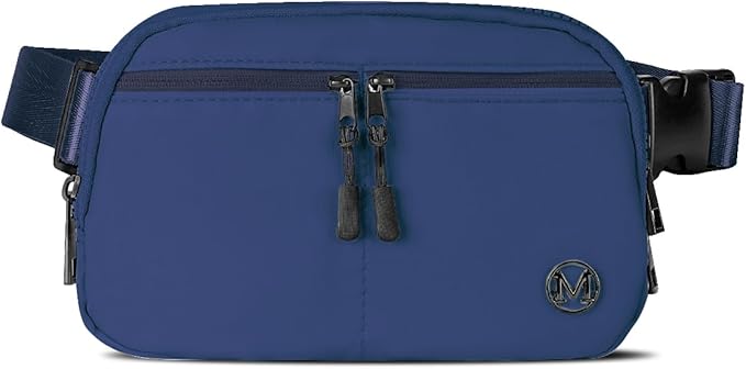 Fanny Pack Crossbody bags for Women Men, 2L Everywhere Belt Bag, Fashion Waist Packs, 5-Zipper Pockets Waist Bag with Adjustable Strap