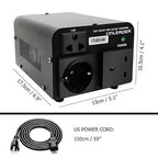 Yinleader Voltage Converter 800W Step Up/Down Transformer 110/120V to 220/230/240V for use European, UK and More Overseas appliances in The US/CA/MX [110V US Power Cord Included Only, No 220V Cord]