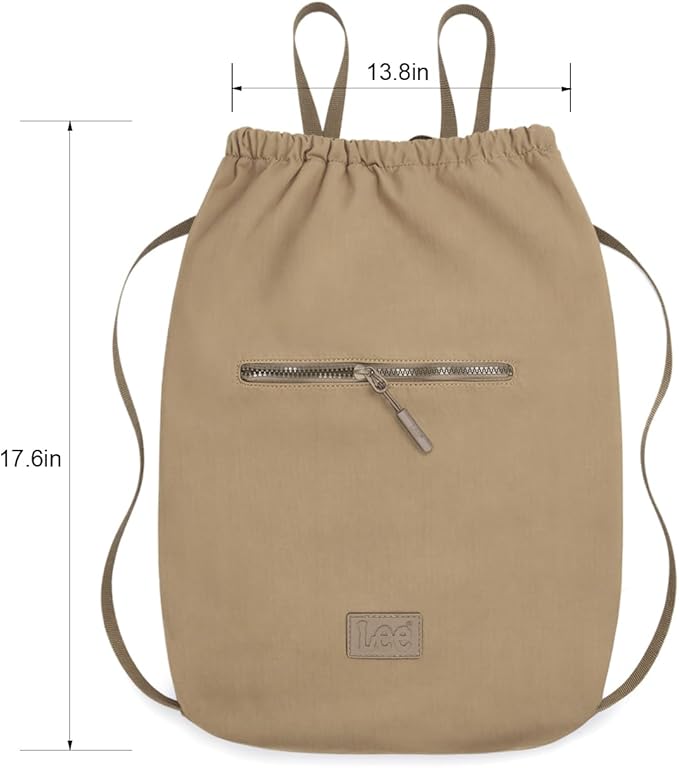 Lee Drawstring Backpack Bag Lightweight Small Gym Swim Beach Bag Water Resistant Sports Sackpack for Men Women, LEE48-002KH