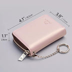 FurArt Zipper Wallet Women, RFID Blocking Credit Card Wallet, Business Card Holder, Compact Size KeyChain Wallet