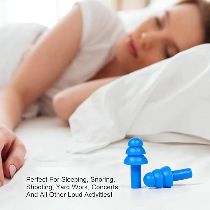 100 Pair Reusable Soft Silicone Ear Plugs Waterproof - Washable Ear Plugs for Swimming Music Concerts Construction Shooting Hunting Motor Sports Hunting Movie Earplugs for Sleeping Noise Cancelling