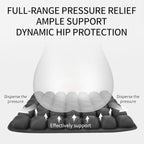 Inflatable Travel Seat Cushion with Built-in Pump - Compact Airplane Seat Cushion for Long Flights - Ergonomic Air Pad for Car, Stadium Bleachers & Desk Chair Comfort (Dark)