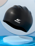WHALE Extra Large Swim Cap for Women Men, Durable Silicone Swimming Hat with Ear Protection, Unisex Adults Bath Swimming Caps for Long Thick Curly Hair & Dreadlocks Braids Weaves Afro Hair