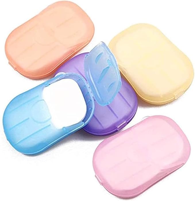 500 Sheets Colorful Disposable Soap Paper,5 Boxes Hand Cleaner Fragrance Mini Color Soap Papers for school Indoor,Outdoor,Travel,Camping Hiking,Paper Soaps for Travel,Foot and Hand Care