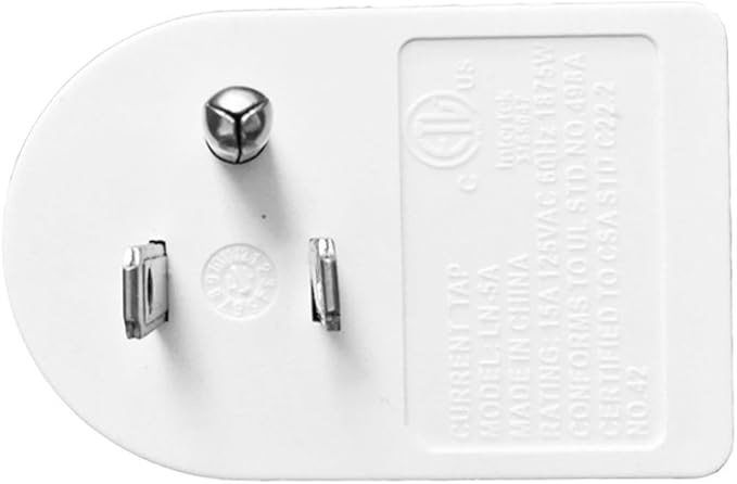 oviitech 3 Pack Grounded Outlet Wall Tap Adapter with On/Off Power Switch，Single Outlet with Switch in White