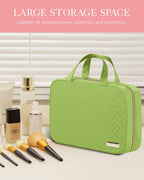 HOTOR Travel Toiletry Bag - Hanging Toiletry Bag for Women & Men, Makeup Bag/Big Comparment, Waterproof for Travel Accessories, Travel Essentials, Medium, Avocado Green