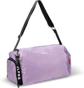 C&F BOGMOST Small Travel Duffel With Shoe Compartment - Foldable Waterproof Gym Bag for Beach Swim - Lightweight Oxford Cloth Sports Duffle for Men Women - Purple
