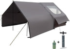 Inflatable Camping Tent with Electric Air Pump - 420D Heavy Duty Oxford - 5 Min Auto-Inflation - Panoramic Stargazing Skylight - 4 Season Luxury Glamping Cabin, 4-10 Person Multiple Sizes