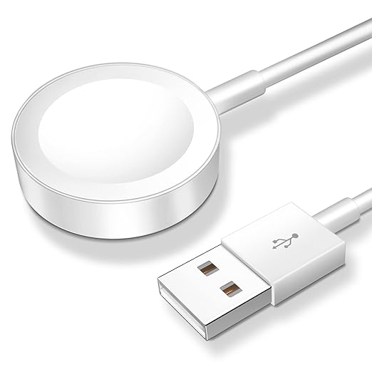 𝟐𝟎𝟐𝟔 𝐔𝐩𝐠𝐫𝐚𝐝𝐞𝐝 for Apple Watch Charger Magnetic Fast Charging Cable [Portable] Magnetic Wireless Charging Compatible with iWatch Series Ultra/9/8/7/6/SE/SE2/5/4/3/2-[1.2M] White